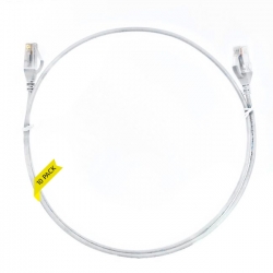 0.75m Cat 6 Ultra Thin LSZH Pack of 10 Ethernet Network Cable. White 004.004.3016.10PACK
