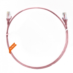 1m Cat 6 Ultra Thin LSZH Pack of 50 Ethernet Network Cable. Pink 004.004.7003.50PACK