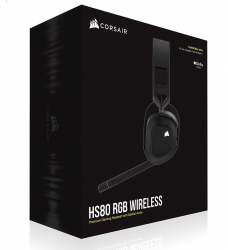 Corsair HS80 RGB Wireless Carbon- Dolby Atoms, Hyper Fast Slipstream Wireless - Gaming Headset Headphones CA-9011235-AP