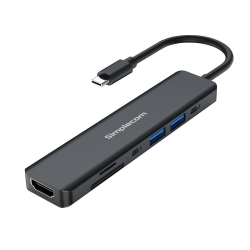 Simplecom CH570 USB-C 7-in-1 Multiport Adapter Hub USB 3.0 HDMI 4K SD Card Reader  CH570