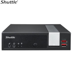 Shuttle DL20N Slim Mini PC 1.35L - Fanless 3xDisplays Jasper Lake N4505, 2xDDR4 SODIMM, 1x 2.5', HDMI, DP 1x RS232 GbE LAN, VESA 24/7