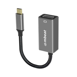 mbeat Elite USB-C to VGA Adapter - Coverts USB-C to VGA Female Port, Supports up to1920 1080@60Hz - Space Grey MB-XAD-CVGA