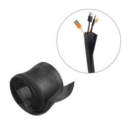 Brateck Flexible Cable Wrap Sleeve with Hook and Loop Fastener (135mm/5.3' Width) Material Polyester Dimensions 1000x135mm - Black VS-135-B