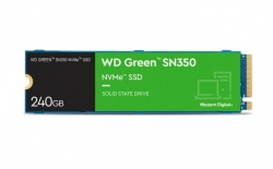 Western Digital WD Green SN350 1TB M.2 NVMe SSD 3200MB/s 2500MB/s R/W 80TBW 340K/380K IOPS1M hrs MTTF 3yrs wty