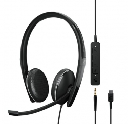 EPOS | Sennheiser ADAPT 165 USB C II On-ear, double-sided USB-C headset, 3.5 mm jack and detachable USB cable with in-line call control
