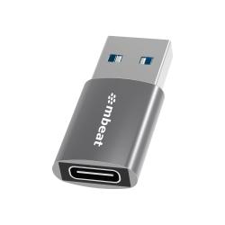 mbeat Elite USB 3.0 (Male) to USB-C (Female) Adapter - Converts USB-C device to Any Computers, Laptops with USB-A port, USB 3.0 5Gbps - Space Grey