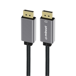 mbeat Tough Link 1.8m Display Port Cable v1.4 - Connects Computer, Laptop to HDTV, Monitor, Gaming Console, Supports 8K@60Hz (7680×4320) - Space Grey