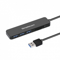 Simplecom CH365 SuperSpeed 3 Port USB 3.0 (USB 3.2 Gen 1) Hub with SD MicroSD Card Reader (CH365)