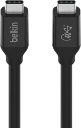 Belkin USB 4.0 Cable (0.8M) (USB-C To USB-C) - Black - Maximum performance from a single USB C cable, up to 40 Gbps (INZ001BT0.8MBK)