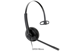 Yealink UH34 Mono Wideband Noise Cancelling Microphone - USB Connection, Leather Ear Cushions, Designed for Microsoft Teams, TEAMS-UH34-M