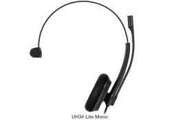 Yealink UH34 Lite Mono Wideband Noise Cancelling Microphone - USB Connection, Foam Ear Cushions, Designed for Microsoft Teams, TEAMS-UH34L-M