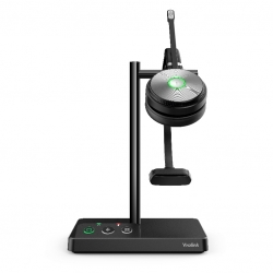 Yealink WH62 Mono UC DECT Wirelss Headset, Busylight On Headset, Leather Ear Cushions, WH62-M-UC