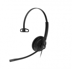 Yealink YHS34 Lite Mono Wideband Noise-Canceling Headset, Monaural Ear, RJ9, QD Cord, Foamy Ear Cushion, Hearing Protection, YHS34L-M