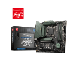 MSI MAG B660M BAZOOKA DDR4 Intel LGA 1700 mATX Motherboard, 4x DDR4 ~128GB, 2x PCI-E x16, 1x PCI-E x1, 2x M.2, 4x SATA, 4x USB 3.2, 2x USB 2.0