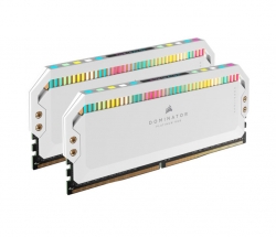 Corsair Dominator Platinum RGB 32GB (2x16GB) DDR5 UDIMM 5600Mhz C36 1.25V White Desktop PC Gaming Memory, CMT32GX5M2B5600C36W