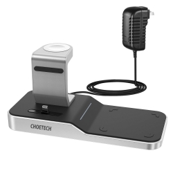 CHOETECH T316 4-in-1 Wireless Charging Station for iPhone/Apple Watch/iPod and all Qi Wireless Cell phones ELECHOT316