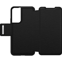 OtterBox Samsung Galaxy S22+ 5G Strada Series Folio Case - Black (77-86486), Raised edges protect screen and camera, Ultra-slim, one-piece design 77-86486