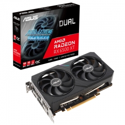 ASUS AMD Radeon DUAL-RX6500XT-O4G DUAL RX 6500 XT 4GB GDDR6 OC Edition, 2820MHz Boost, PCI Express 4.0, 1xHDMI 2.1, 1xDP 1.4a