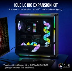 Corsair iCUE LC100 Smart Lighting Strip Expansion Kit. ICUE Software CL-9011115-WW