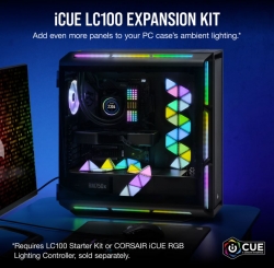 Corsair iCUE LC100 Smart Lighting Strip Expansion Kit. ICUE Software CL-9011115-WW