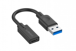Cygnett Essential 10cm USB-C Male to USB-A Female Cable Adapter - Black (CY3321PCUSA)