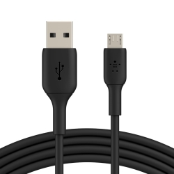 Belkin BOOST CHARGE Micro-USB to USB-A Cable (1m/3.3ft) - Black(CAB005bt1MBK),USB-IF certified,Tested to withstand 8,000+ bends