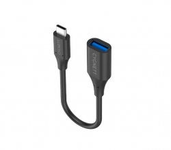 Cygnett Essentials USB-C Male To USB-A Female 10CM Cable Adapter - Black (CY3313PCUSA), Support 5GBPS High-Speed Data Transfers, Super Easy