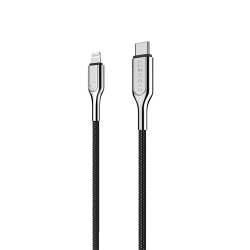 Cygnett Armoured Lightning to USB-C Cable (2M) - Black (CY2801PCCCL), Fast Charging (30W), Durable and Superior Scratch Resistance, MFi Certified
