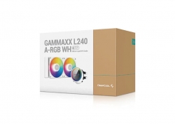 DeepCool Gammaxx L240 A-RGB White (1700 bracket Included) 2 x ARGB PWM Fans, Anti-Leak, Intel LGA2066/2011-v3/2011/1700/1200/1151/1150/1155 AMD AM4