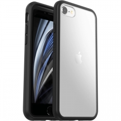 OtterBox Apple iPhone SE (3rd & 2nd gen) and iPhone 8/7 React Series Case - Black Crystal (Clear/Black) (77-80951), Drop Protection, Ultra-Slim