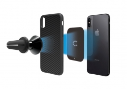 Cygnett MagMount Plus Magnetic Car Vent Mount - Black (CY2377ACVEN), 360° Rotation, Strong Magnetic Hold, MagSafe Vent Mount, Secure Vent Grip
