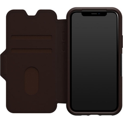 OtterBox Apple iPhone 11 Pro Strada Series Case - Espresso Brown (77-62542), Military standard (MIL-STD-810G 516.6), Leather folio covers screen