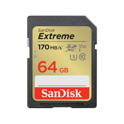 SanDisk 64GB Extreme SD UHS-I Card SDSDXV2-064G-GNCIN