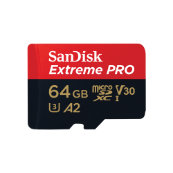 SanDisk 64GB Extreme PRO microSDXC UHS-I Card SDSQXCU-064G-GN6MA