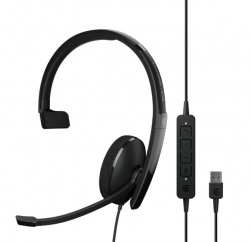 EPOS | Sennheiser ADAPT 130 USB II, On-ear, single-sided USB-A headset with in-line call control and foam earpad. Optimised for UC 1000913