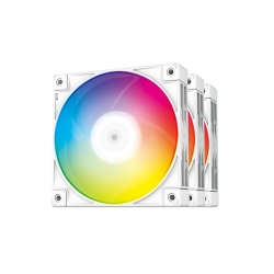 DeepCool 120mm White FC120 RGB 1800RPM Fan 3 Pack DP-R-FC120-WHAMN3-G-1