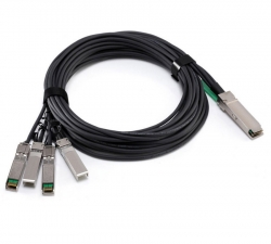 PlusOptic Compatible DAC, QSFP+ to 4SFP+, 40G, 1M, Twinax Cable | PlusOptic DACQSFP-4-1M-PLU
