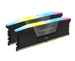 Corsair Vengeance RGB 32GB (2x16GB) DDR5 UDIMM 6000MHz C40 1.35V Desktop Gaming Memory Black CMH32GX5M2B6000C40