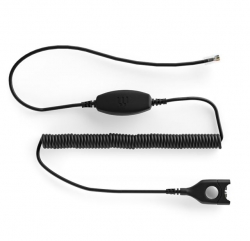 EPOS | Sennheiser Bottom cable EasyDisconnect to Modular Plug - Coiled cable - For some super high mic sensitivity phones 1000846