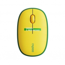RAPOO Multi-mode wireless Mouse Bluetooth 3.0, 4.0 and 2.4G Fashionable and portable, removable cover Silent switche 1300 DPI Brazil - world cup M650-BR