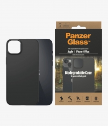 PanzerGlass Apple iPhone 14 Plus Biodegradable Case - Black (0419), Military Grade Standard, Wireless Charging Compatible, Scratch Resistant 419