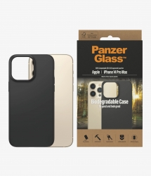PanzerGlass Apple iPhone 14 Pro Max Biodegradable Case - Black (0420), Military Grade Standard, Wireless Charging Compatible, Scratch Resistant 420