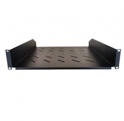 LDR Cantilever 2U 300mm Deep Shelf Recommended for 19' 600mm Deep Cabinet - Black Metal Contruction WB-CA-17-60