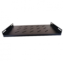 LDR Fixed 1U 275mm Deep Shelf Recommended for 19" 450/550mm Deep Cabinet - Black Metal Construction WB-CA-19-45