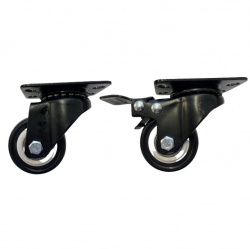 LDR 2" PP Rack Wheels 2x With Brakes & 2x Without Brakes - Pack of 4 Wheels Total WB-CA-10