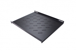 LDR Fixed 1U 550mm Deep Shelf Recommended for 19" 800mm Deep Cabinet - Black Metal Construction WB-CA-19-80.