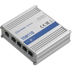 Teltonika | TSW110 | Industrial L2 Unmanaged Switch - Powered Via Passive POE Gigabit  TT.TSW110