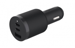 OtterBox USB-C 72W Car Charger - Premium Pro Fast Charge - Black (78-80899), USB Power Delivery (PD) & PPS , 60W Shared Dual USB-C + 12W USB-A Port 78-80899