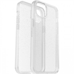 OtterBox Apple iPhone 14 Plus Symmetry Series Clear Antimicrobial Case - Stardust (Clear Glitter) (77-88595), 3X Military Standard Drop Protection 77-88595