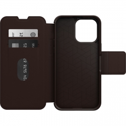 OtterBox Apple iPhone 14 Pro Max Strada Series Case - Espresso (Brown) (77-88568), Wireless Charge Compatible, Credit Card Storage 77-88568